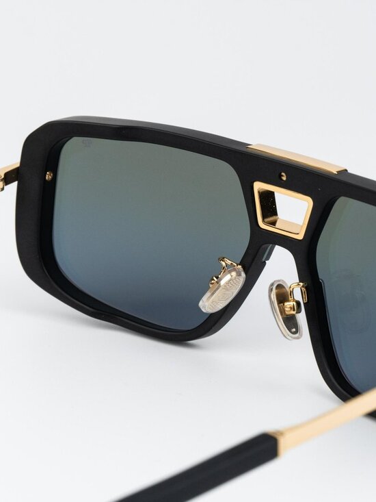 Philipp Plein Women Sunglasses Black Smoke Rainbow Mirror Pilot SPP008M 703V main image 11